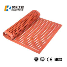 Oil Proof Anti Slip Perforated Drainage Rubber Kitchen Flooring Mat with Holes